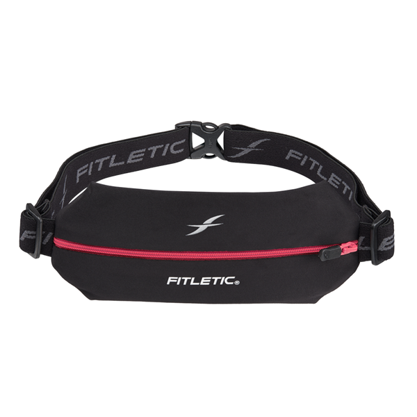 Fitletic Mini Sport Belt - Black / Pink Zip