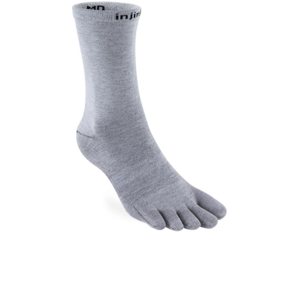 Injinji Liner 2.0 Lightweight Crew Sock Grey Toe Socks