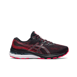 Asics Kayano 28 Black/Electric Red Mens Supportive Road Running Shoes