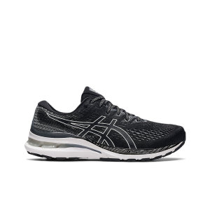 Asics Kayano 28 (2E) Black/White Mens Supportive Road Running Shoes