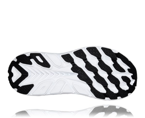 Hoka Clifton 8 (D) Black/White Womens Cushioned Neutral Road Running Shoes