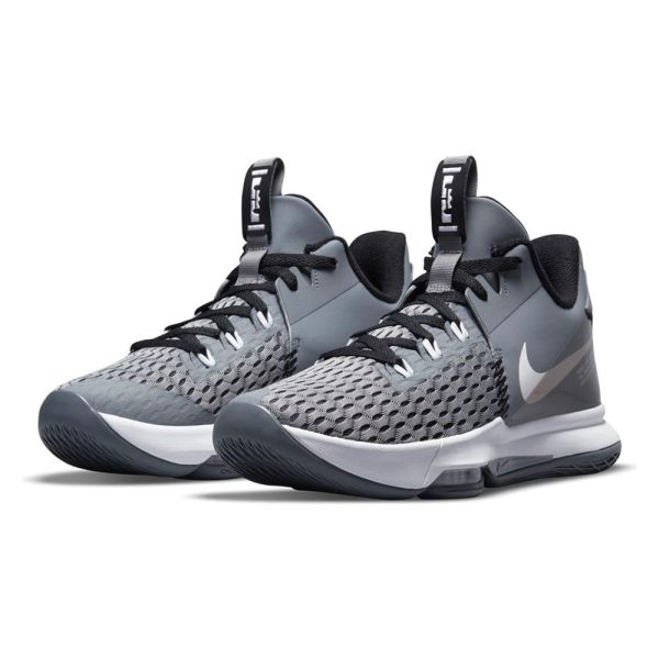 Nike Lebron Witness V Cool Grey/White Mens Basketball Boots