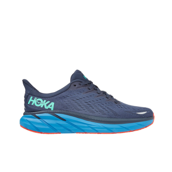 Hoka Clifton 8 Outer Space Mens Road Running Shoe With Rocker Geometry Midsole