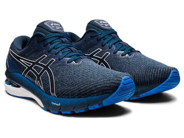 Asics GT-2000 10 Blue/White Mens Structured Road Running Shoe