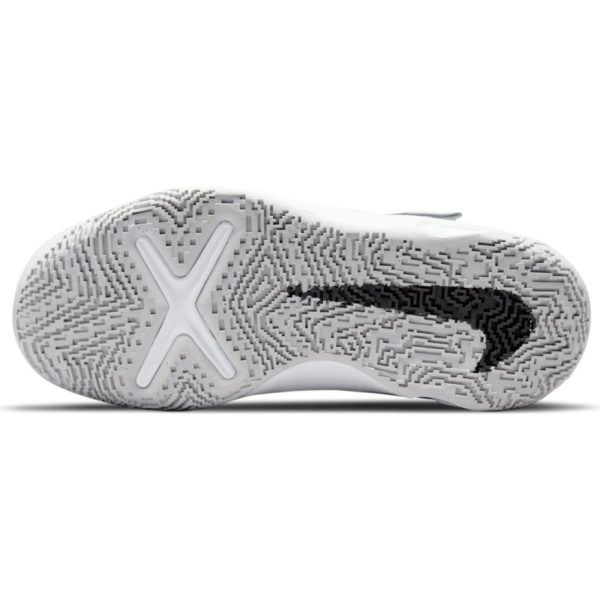 Nike Team Hustle D 10 (PS) Black/Metallic Silver Kids Basketball Shoes
