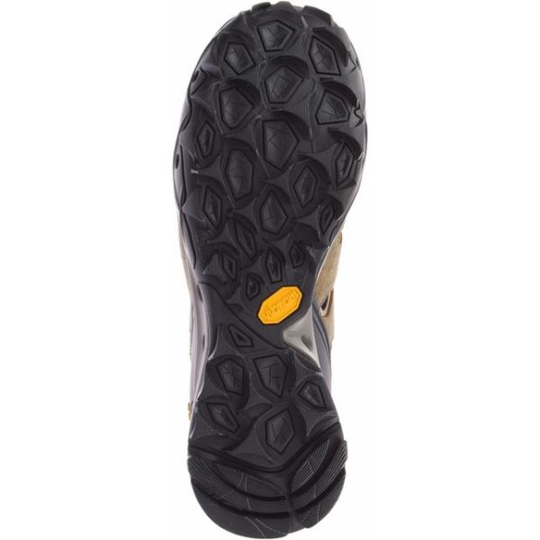 Merrell Choprock Leather Shandal Cloudy/Gold Mens With Vibram Rubber Outsole