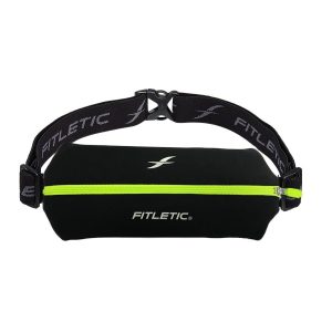 Fitletic Mini Sport Belt - Black / Green Zip Sports Belt
