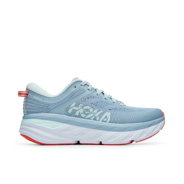 Hoka Bondi 7 Blue Fog Womens Cushioned Neutral Road Running Shoes