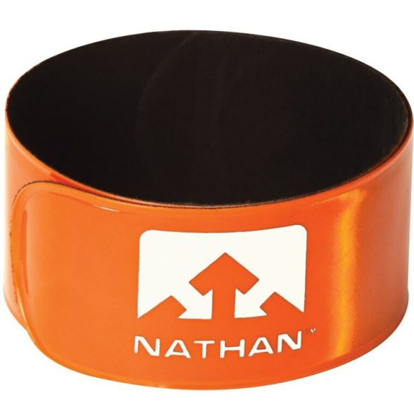 Nathan Reflex Snap Bands Hi Viz Orange Reflective Running Bands