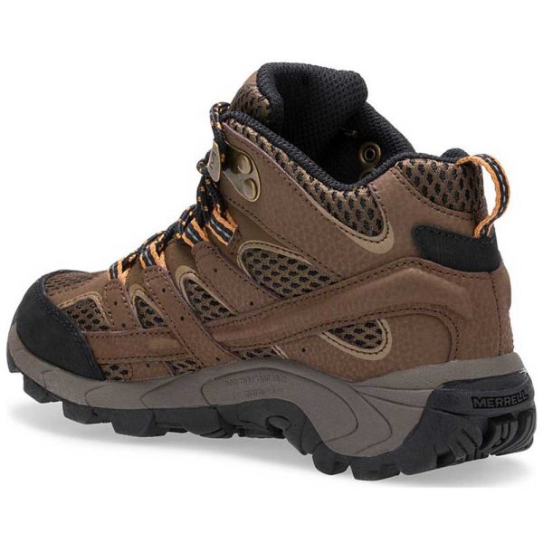 Kids Merrell Moab 2 Mid Earth Brown Hiking Boot Merrell M Select Dry