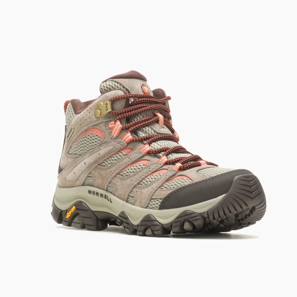 Merrell Moab 3 Mid Waterproof Womens Hiking Boot With Vibram Rubber Outsole