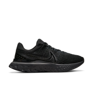 Nike React Infinity Run Flyknit 3 Womens Black/Black Road Running Shoes
