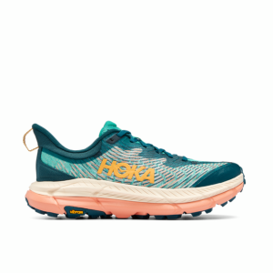 Hoka Mafate Speed 4 Womens Trail Running Shoe With Rocker Sole Geometry and Vibram Megagrip Litebase Outsole
